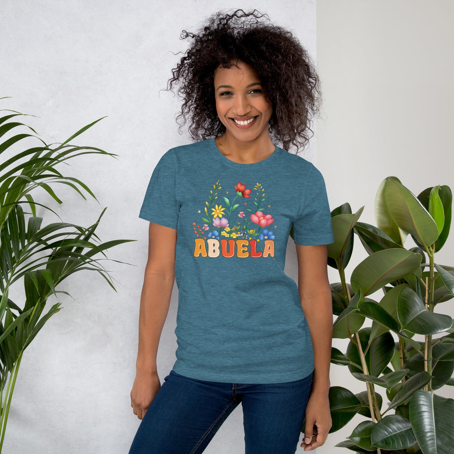 Abuela T-Shirt - Color: Heather Deep Teal