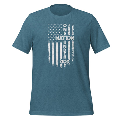 One Nation Under God T-Shirt - Color: Heather Deep Teal