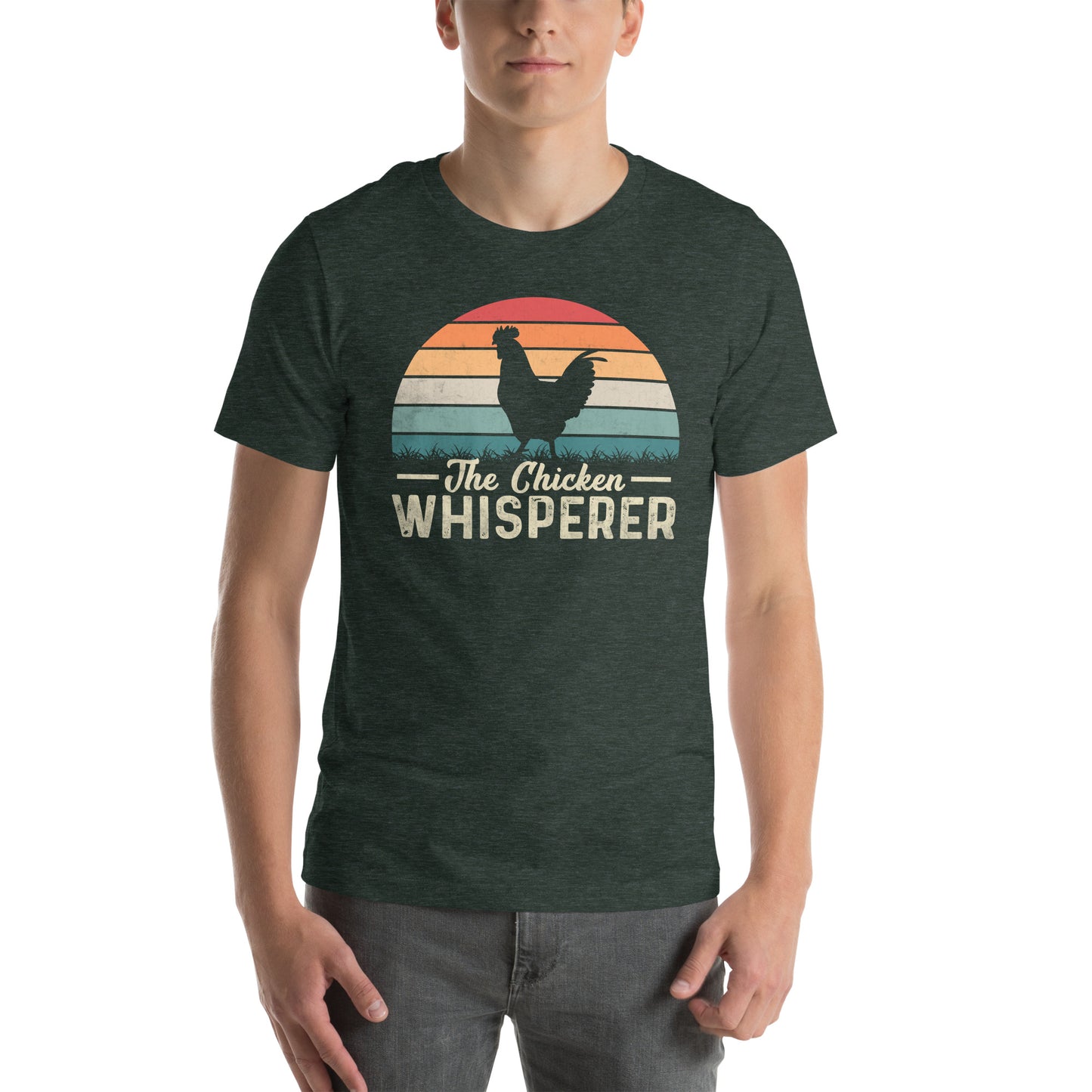 The Chicken Whisperer T-Shirt (Backyard Chickens) - Color: Heather Forest