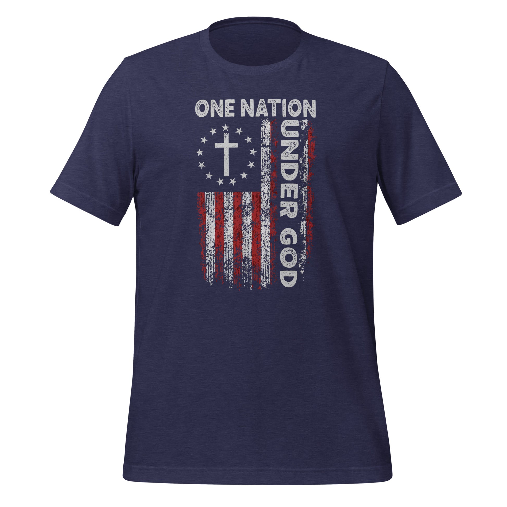 One Nation Under God T-Shirt (God and Country) Color: Heather Midnight Navy