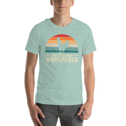 The Chicken Whisperer T-Shirt (Backyard Chickens) - Color: Heather Prism Dusty Blue