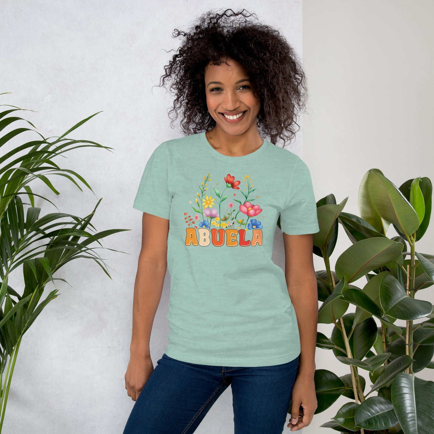 Abuela T-Shirt - Color: Heather Prism Dusty Blue