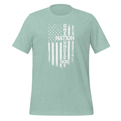 One Nation Under God T-Shirt - Color: Heather Prism Dusty Blue