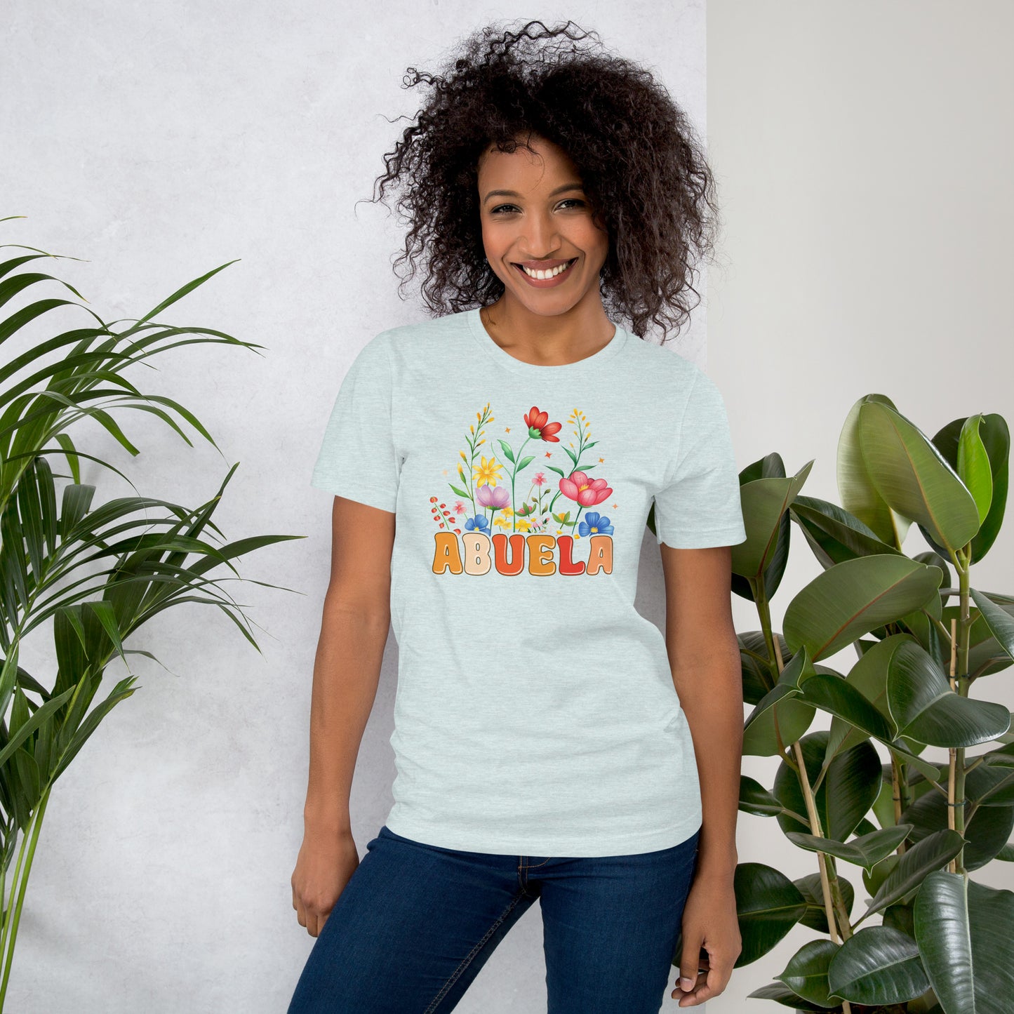 Abuela T-Shirt - Color: Heather Prism Ice Blue