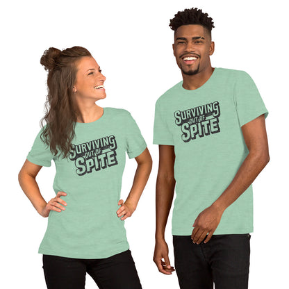 Surviving Out Of Spite T-Shirt - Color: Heather Prism Mint