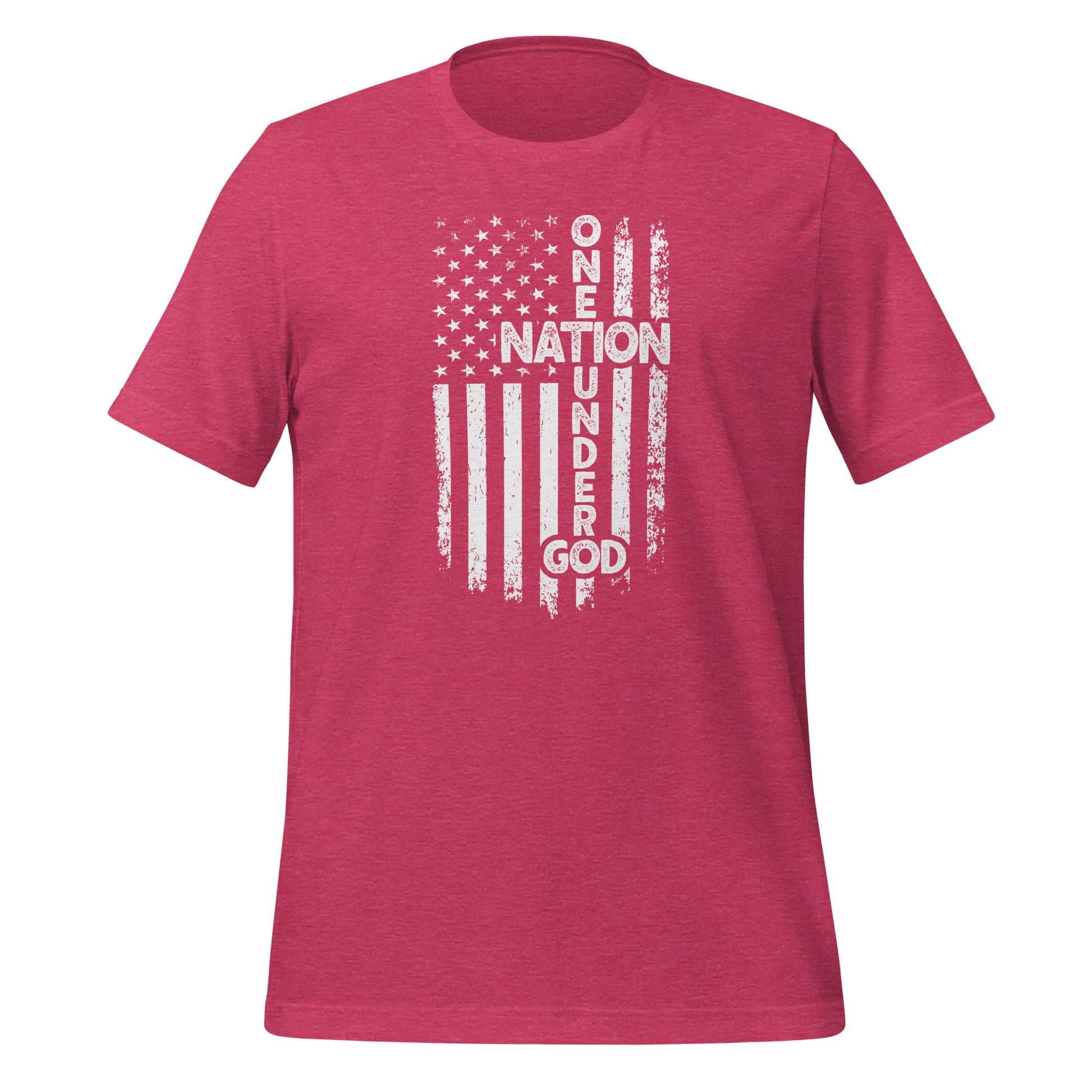 One Nation Under God T-Shirt Color: Heather Raspberry