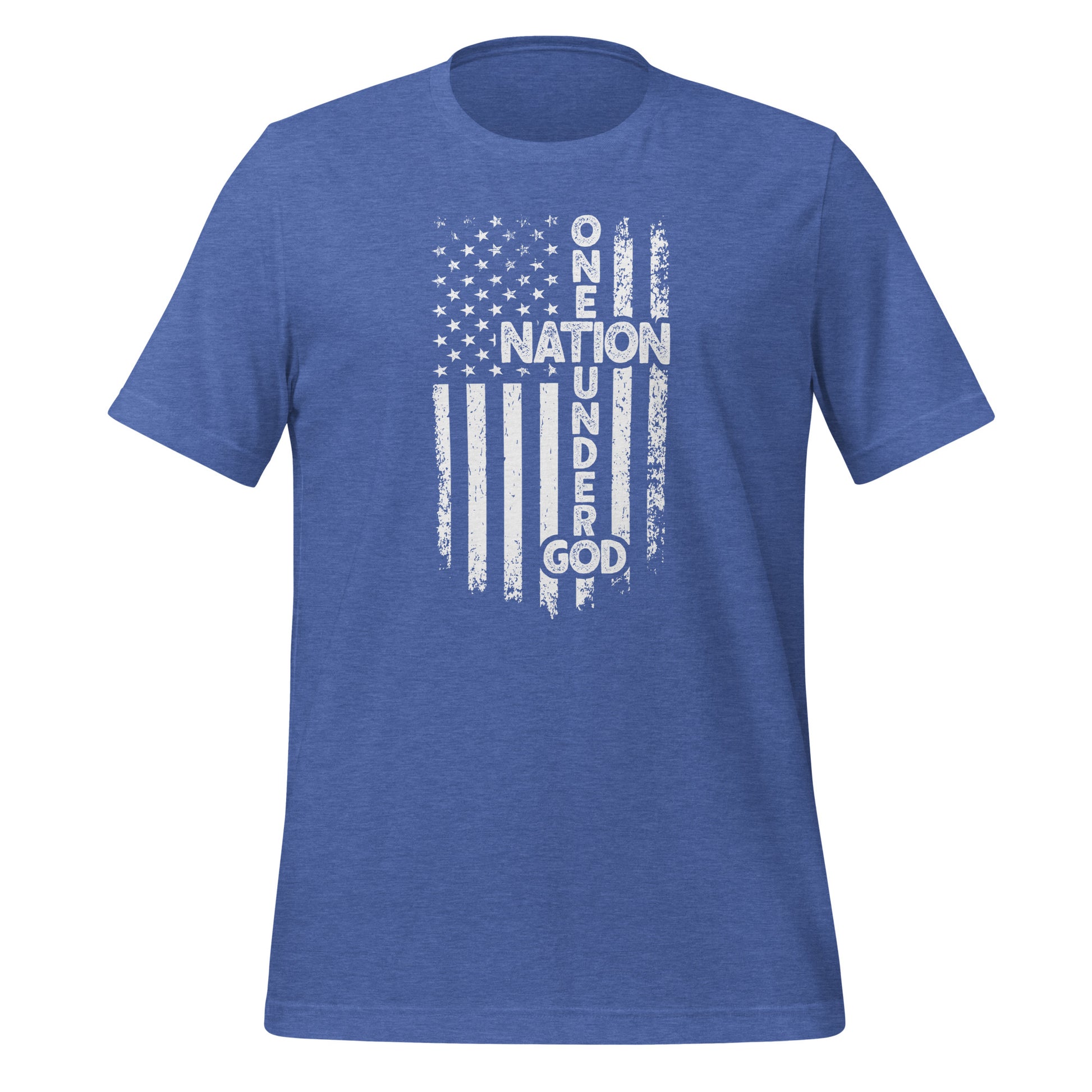One Nation Under God T-Shirt Color: Heather True Royal