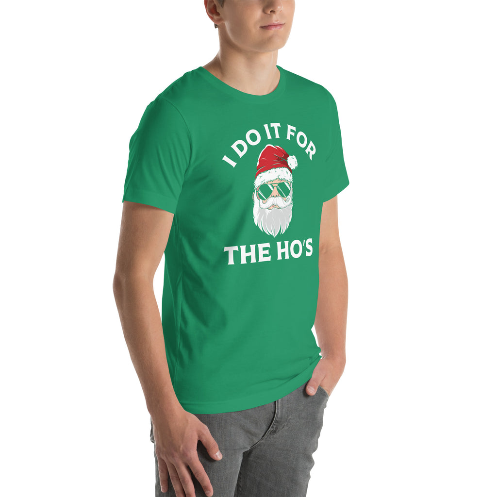 Christmas Santa Says I Do It for the Ho's T-Shirt Color: Black