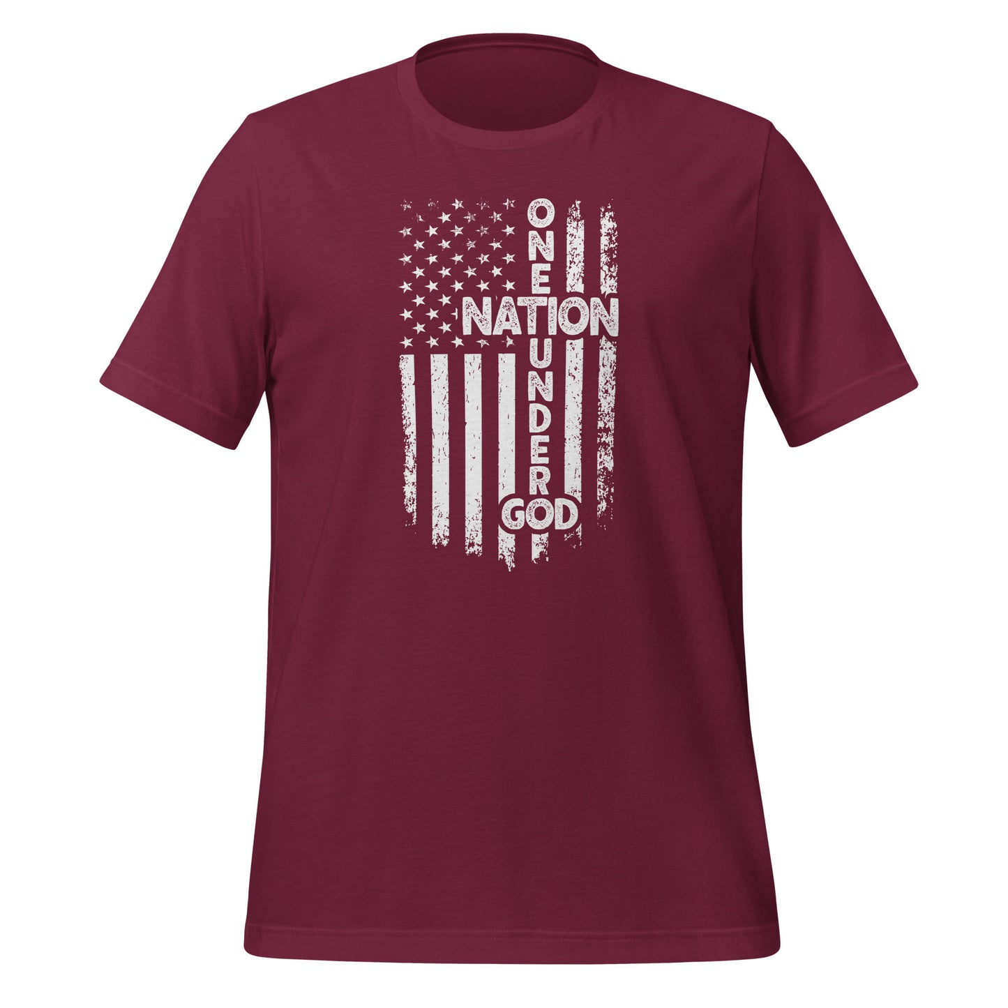 One Nation Under God T-Shirt - Color: Maroon