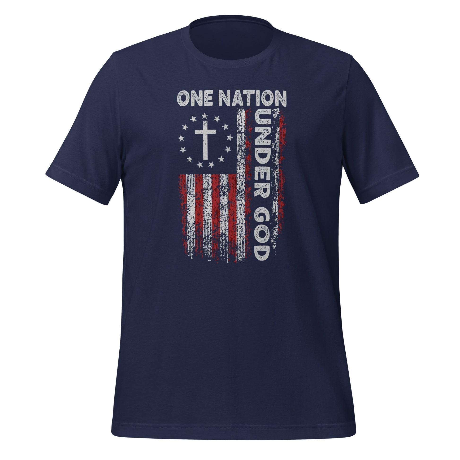 One Nation Under God T-Shirt (God and Country) Color: Navy