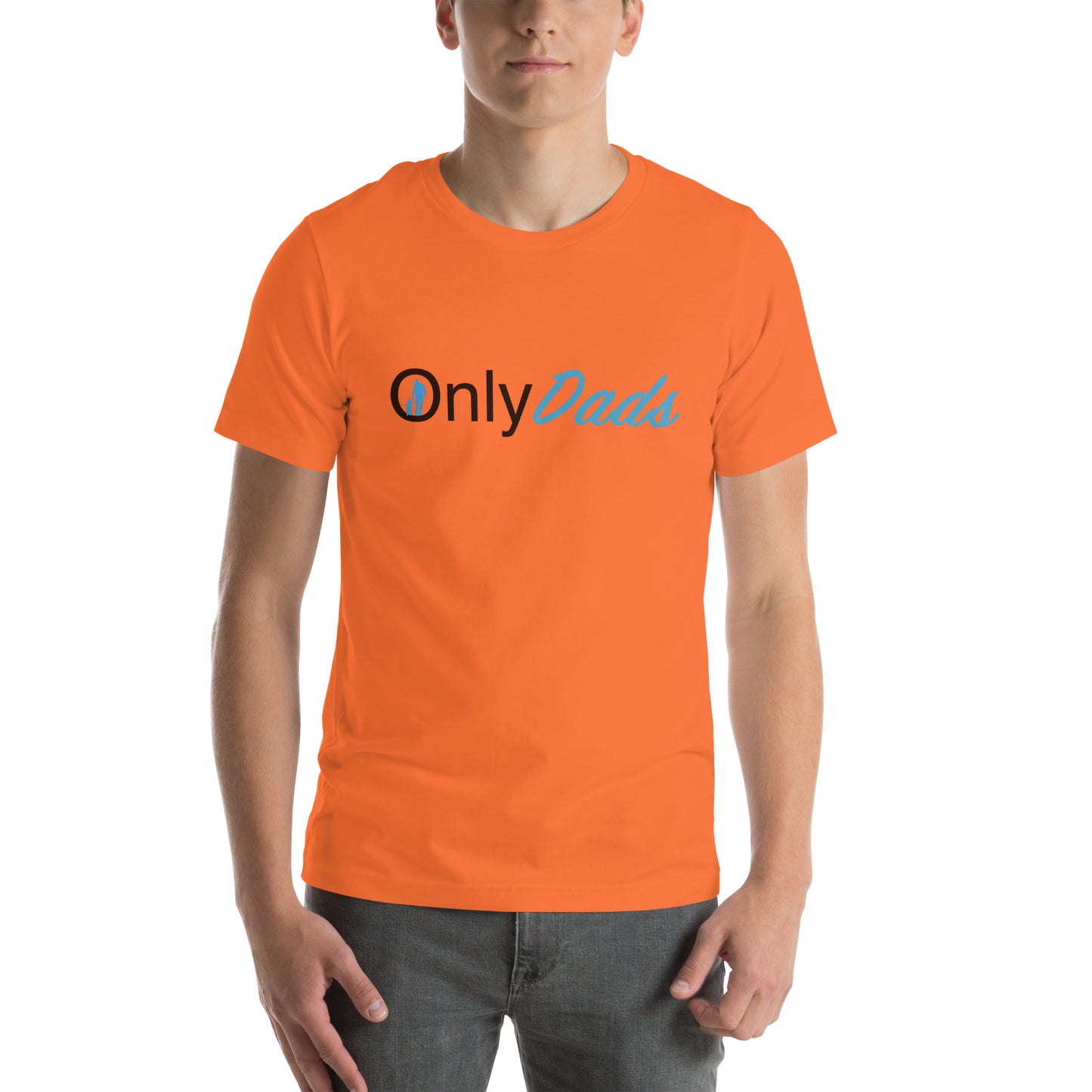 OnlyDads T-Shirt (Graphic Tee for Single Dads - Only Dads) - Color: Orange