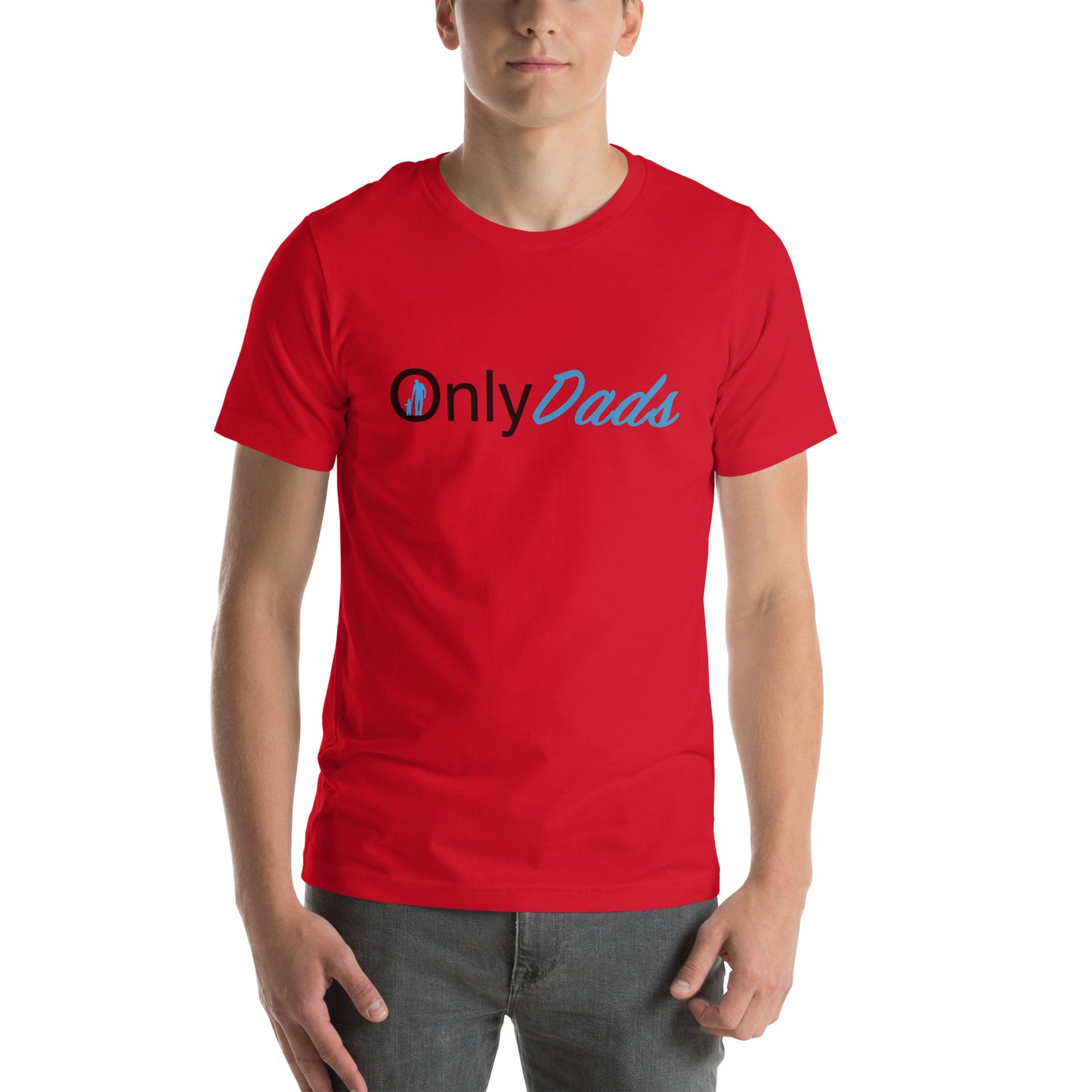 OnlyDads T-Shirt (Graphic Tee for Single Dads - Only Dads) - Color: Red