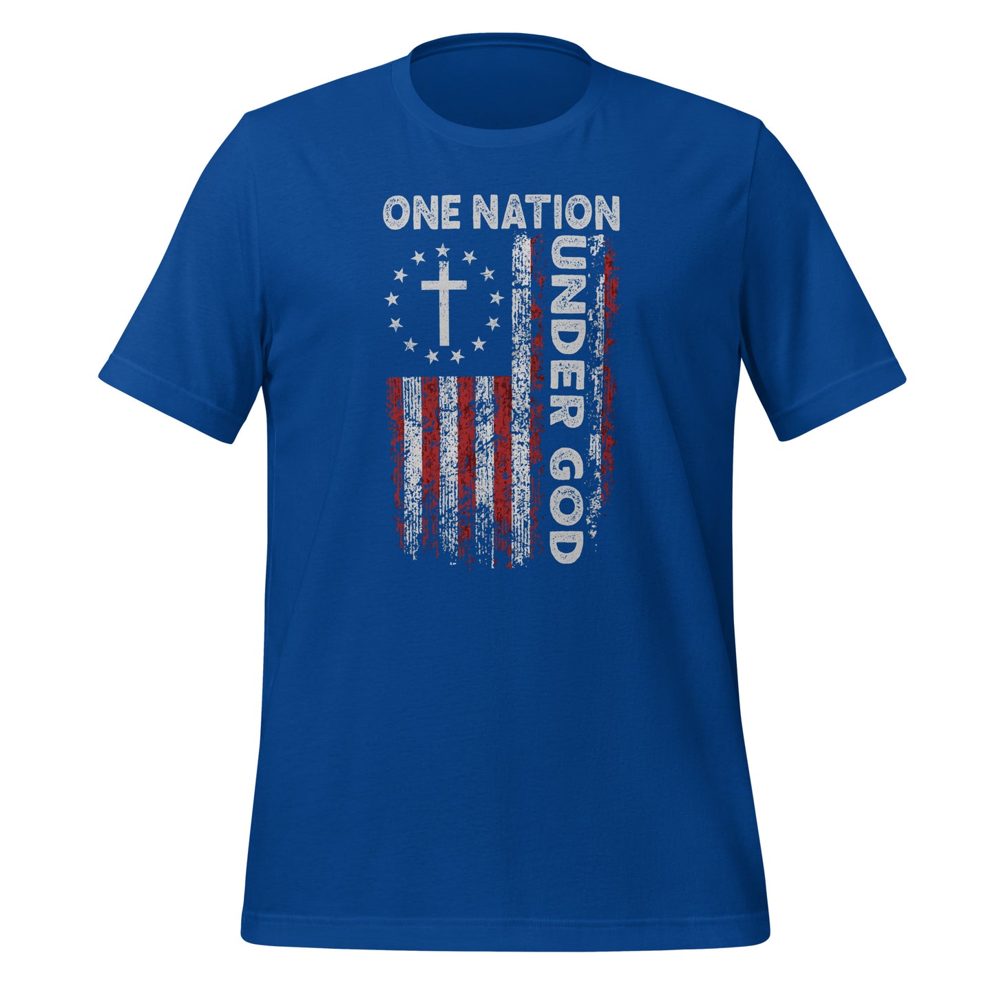 One Nation Under God T-Shirt (God and Country) - Color: True Royal